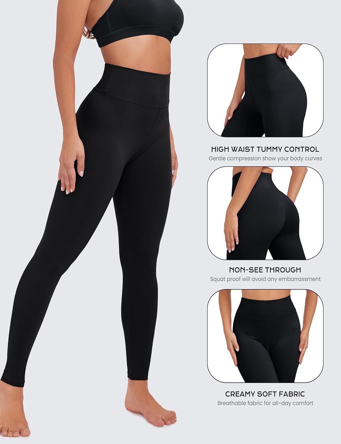 Women's High-Waist Soft Leggings: Tummy Control Yoga Leggings